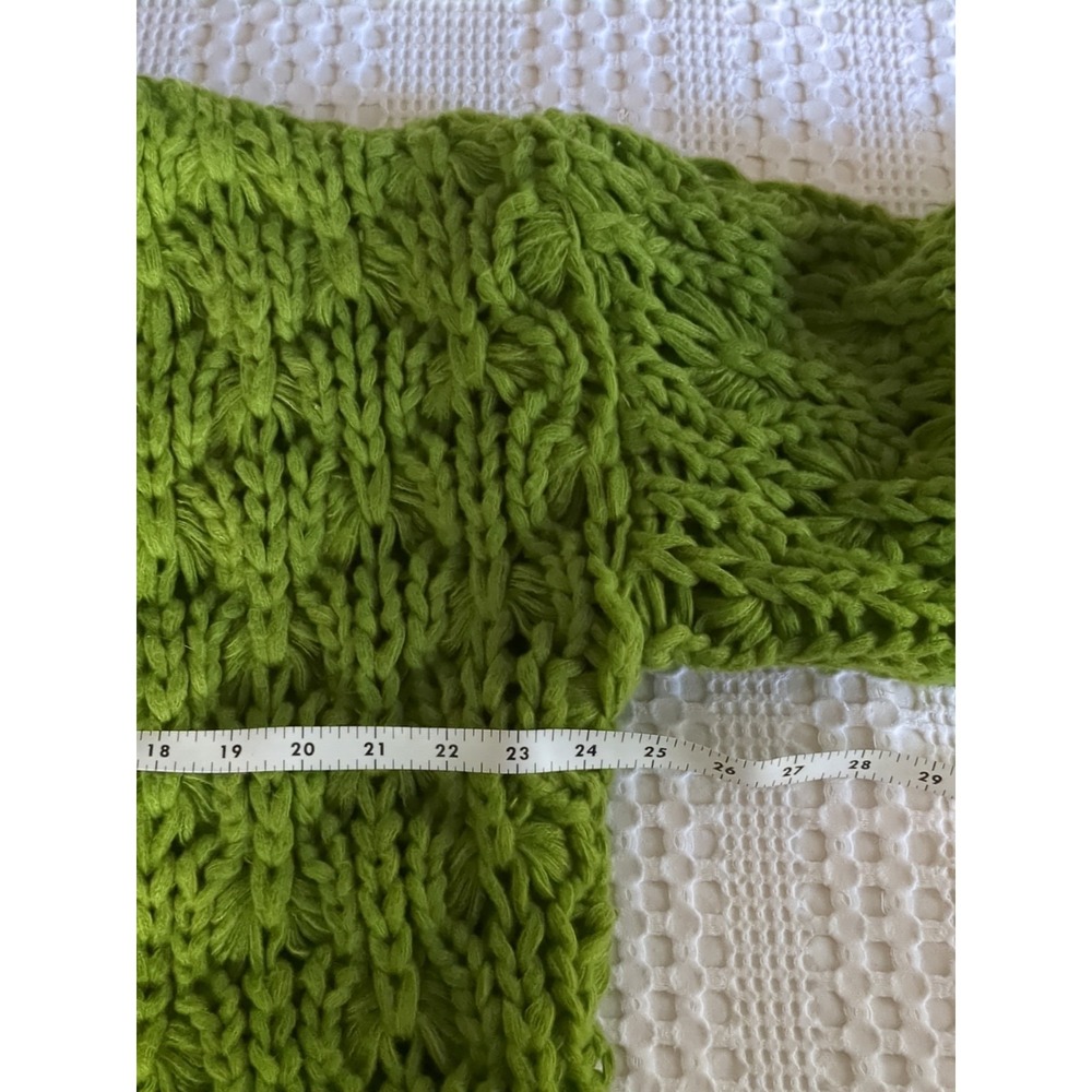 Lisa Says Gah Green Chunky Knit Cardigan - Picture 7 of 12